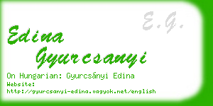 edina gyurcsanyi business card